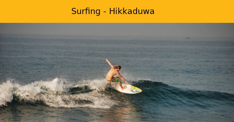 Surfing in Hikkaduwa