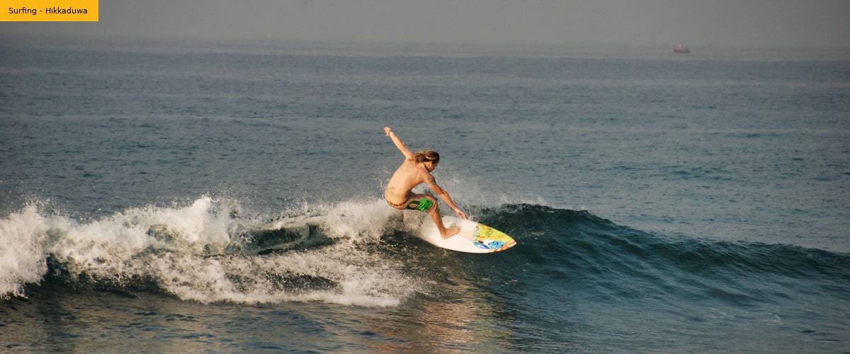 Surfing in Hikkaduwa